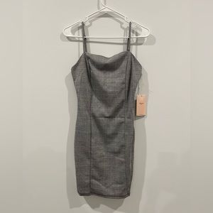 Black and white mini dress